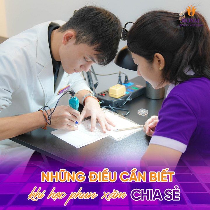 Rất nhiều bạn trẻ lựa chọn học nghề phun xăm tại Royal Beauty Academy